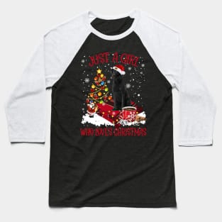 Black Labrador Just A Girl Who Loves Christmas Baseball T-Shirt